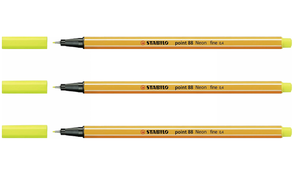 Fineliner - STABILO point 88 - Assorted Colours - Packs of 3
