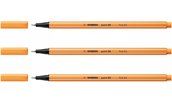 Fineliner - STABILO point 88 - Assorted Colours - Packs of 3