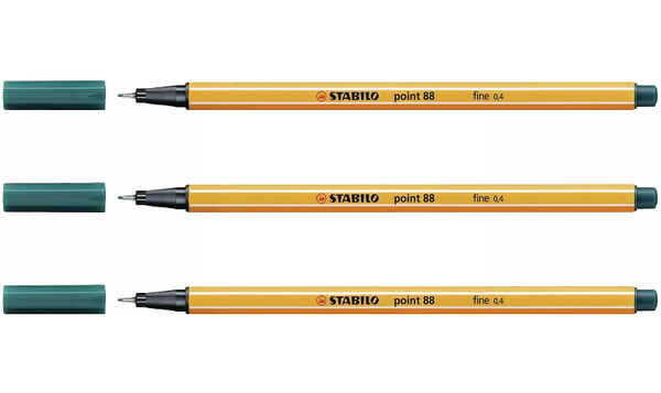 Fineliner - STABILO point 88 - Assorted Colours - Packs of 3