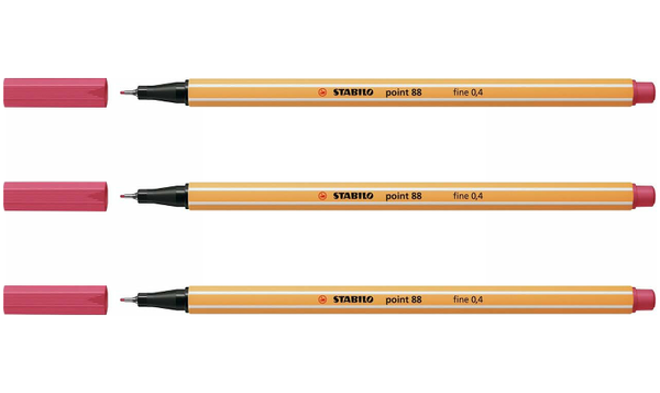 Fineliner - STABILO point 88 - Assorted Colours - Packs of 3