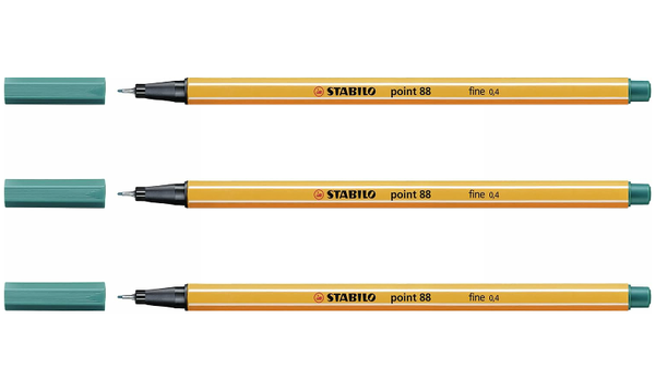 Fineliner - STABILO point 88 - Assorted Colours - Packs of 3