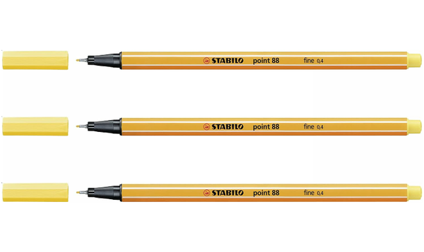 Fineliner - STABILO point 88 - Assorted Colours - Packs of 3