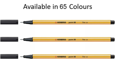 Fineliner - STABILO point 88 - Assorted Colours - Packs of 3
