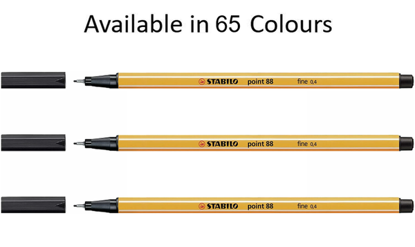 Fineliner - STABILO point 88 - Assorted Colours - Packs of 3