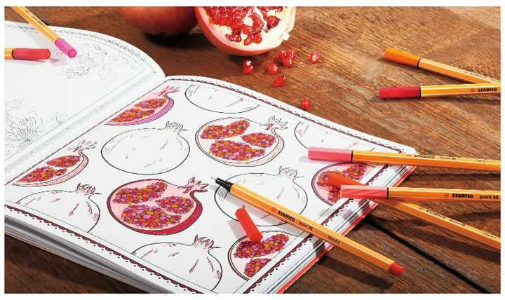 Fineliner - STABILO point 88 - Rollerset of 25 - Assorted Colours