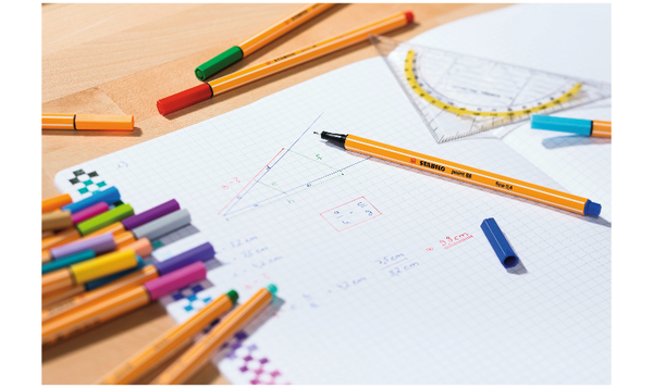 Fineliner - STABILO point 88 - Pack of 30 - Assorted Colours including 5 Neon Colours