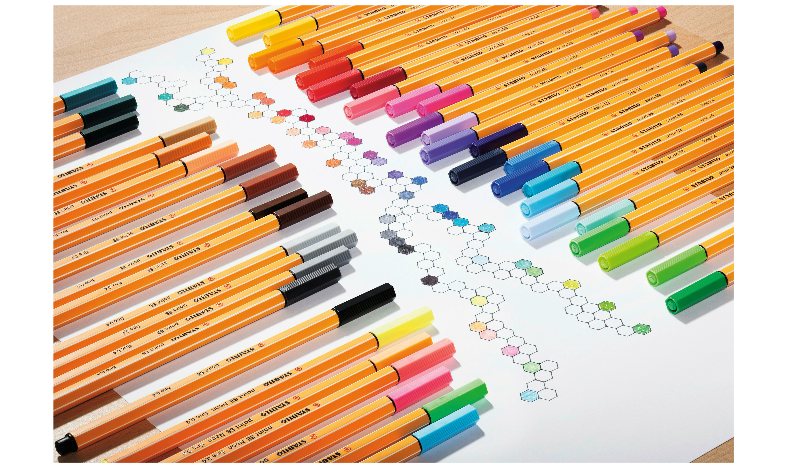 Fineliner - STABILO point 88 - Pack of 10 - Black