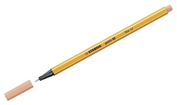 Fineliner - STABILO point 88 - Pack of 8 - Assorted Pastel Shades