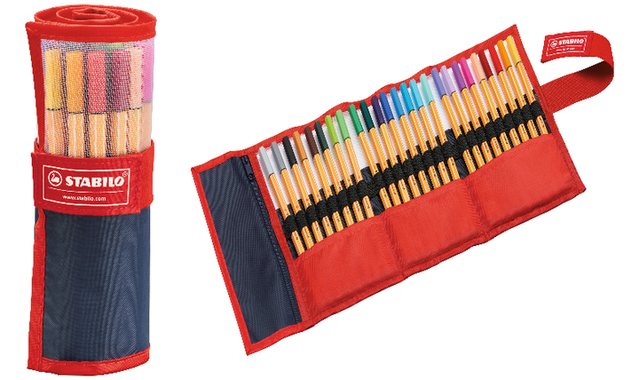Fineliner - STABILO point 88 - Rollerset of 25 - Assorted Colours