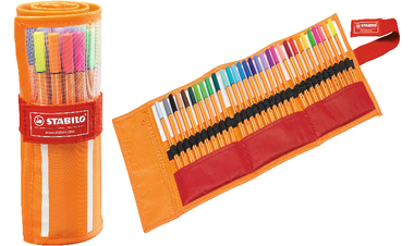 Fineliner - STABILO point 88 - Rollerset of 30 - Assorted Colours including 5 Neon Colours