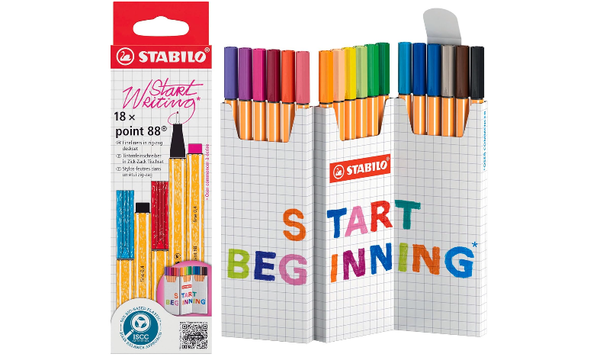 Fineliner - STABILO point 88 - Zigzag Deskset of 18 - Assorted Colours