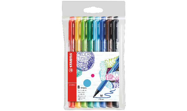 Fineliner - STABILO pointMax - Pack of 8 - Assorted Colours