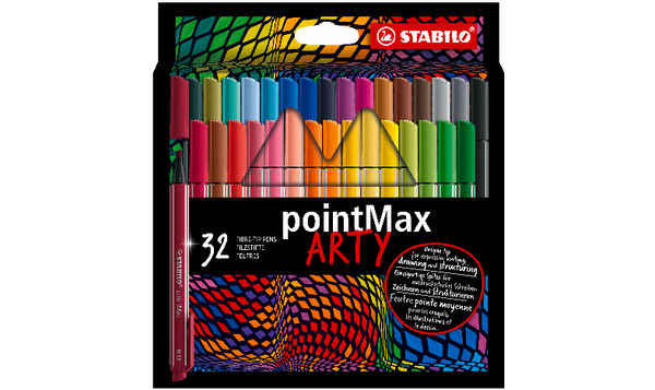 Fineliner - STABILO pointMax ARTY - Pack of 32 - Assorted Colours