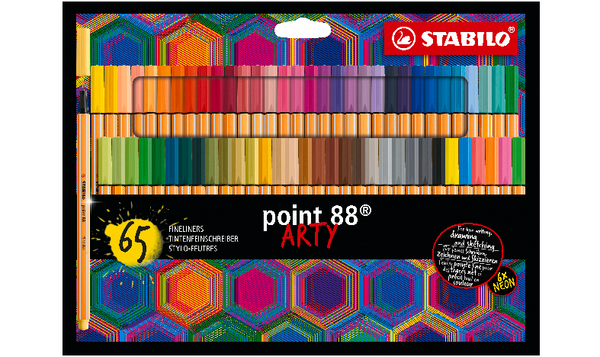 Fineliner - STABILO point 88 - ARTY - Pack of 65 - Assorted colours
