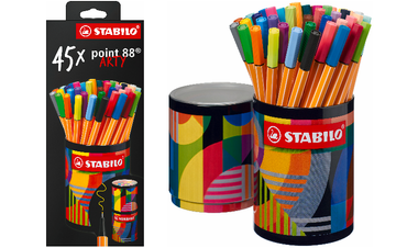 Fineliner - STABILO point 88 - ARTY - Tin of 45 - Assorted Colours