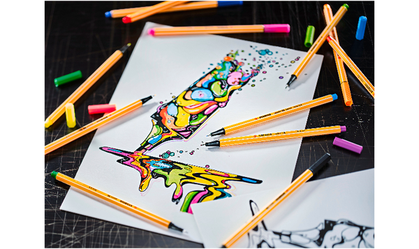 Fineliner - STABILO point 88 - ARTY - Tin of 45 - Assorted Colours