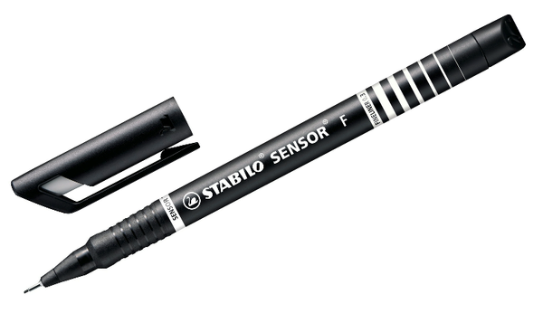 Fineliner with Cushioned F-Tip - STABILO SENSOR F - Assorted Pack Sizes and Colours