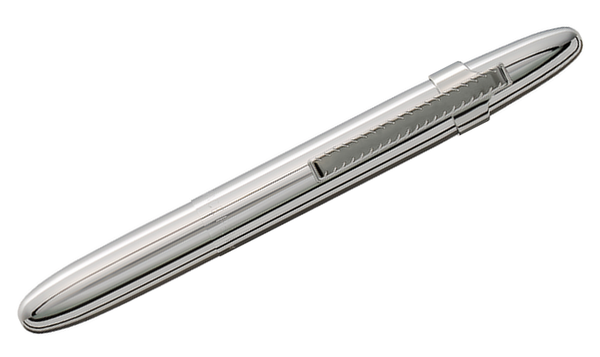 Fisher Space Pen Bullet Pressurised Ballpoint Pen Chrome with Pocket Clip