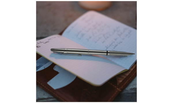 Fisher Space Pen Bullet Pressurised Ballpoint Pen Chrome with Pocket Clip