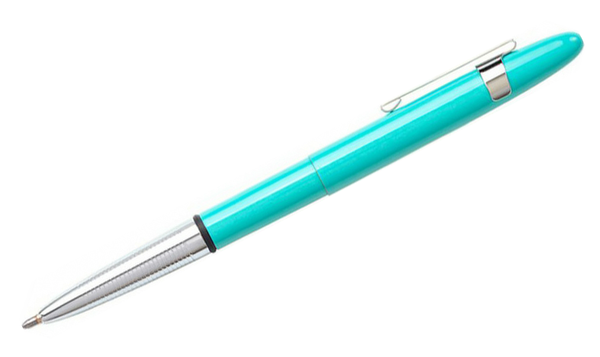Fisher Space Pen Bullet Pressurised Ballpoint Pen Tahitian Blue with Pocket Clip