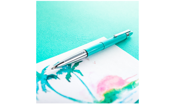 Fisher Space Pen Bullet Pressurised Ballpoint Pen Tahitian Blue with Pocket Clip