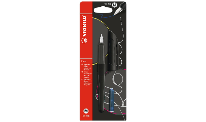 Fountain Pen - STABILO Flow - M Nib - Assorted Colours