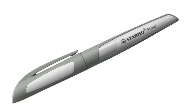 Fountain Pen - STABILO Flow - MONOCHROME - Medium Nib - Pack of 1 - Assorted Colours including Blue Ink Cartridge