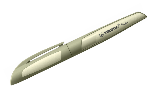 Fountain Pen - STABILO Flow - MONOCHROME - Medium Nib - Pack of 1 - Assorted Colours including Blue Ink Cartridge