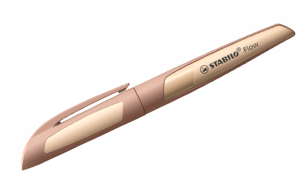 Fountain Pen - STABILO Flow - MONOCHROME - Medium Nib - Pack of 1 - Assorted Colours including Blue Ink Cartridge