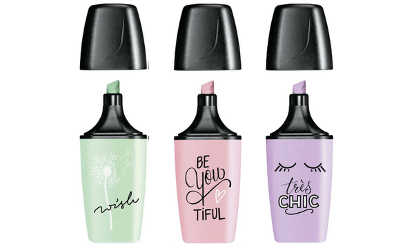 Highlighter - STABILO BOSS MINI Pastellove - Pack of 3 - Mint Green, Blush, Purple