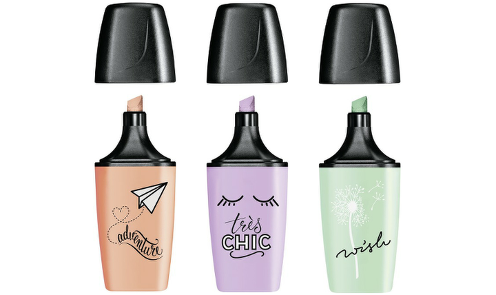 Highlighter - STABILO BOSS MINI Pastellove - Pack of 3 - Peach, Purple, Mint Green
