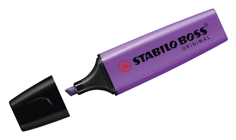 Stabilo Boss Original & Neon Highlighter Assorted Refillable Marker 10 cm  Lilac