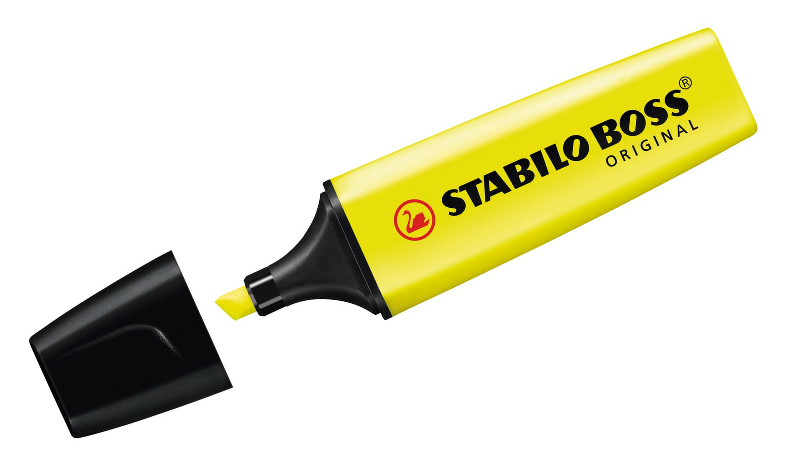 Highlighter - STABILO BOSS ORIGINAL - ARTY - Pack of 5 - Warm Colours