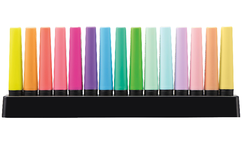 Highlighter - STABILO BOSS ORIGINAL - Deskset of 15 - 9 Fluorescent Colours + 6 Pastel Colours