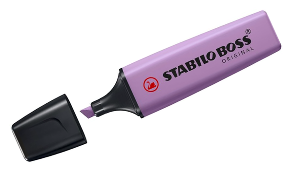 Highlighter - STABILO BOSS ORIGINAL NatureCOLOURS Wildflowers Edition - Wallet of 4 - Blush, Burgundy, Grey Violet and Ultramarine