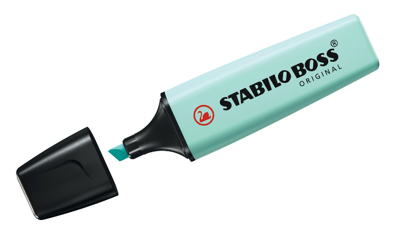 STABILO BOSS ORIGINAL Pastel Highlighter - Cloudy Blue - Pack of 10