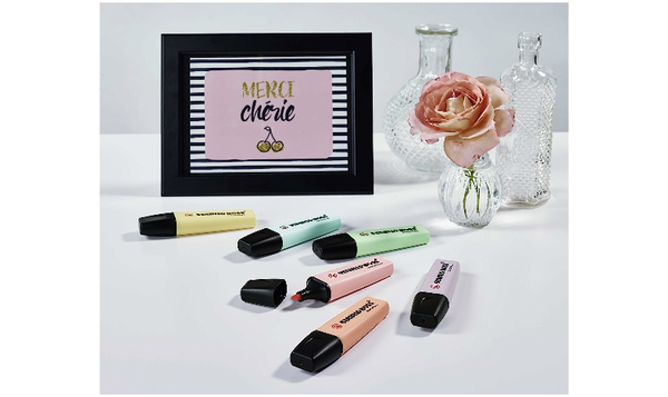 Highlighter - STABILO BOSS ORIGINAL Pastel - Deskset of 15 - Assorted Colours