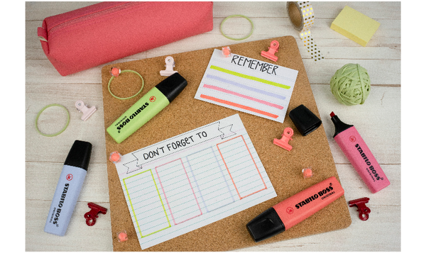 Highlighter - STABILO BOSS ORIGINAL Pastel - Deskset of 15 - Assorted Colours