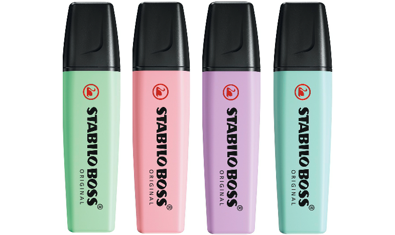 Highlighter STABILO BOSS ORIGINAL Pastel Pack of Hint of