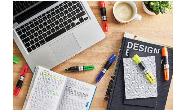 Highlighter - STABILO LUMINATOR - Pack of 4 - Yellow, Green, Orange, Pink