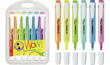 Highlighter - STABILO swing cool - Pack of 6 - Assorted Colours