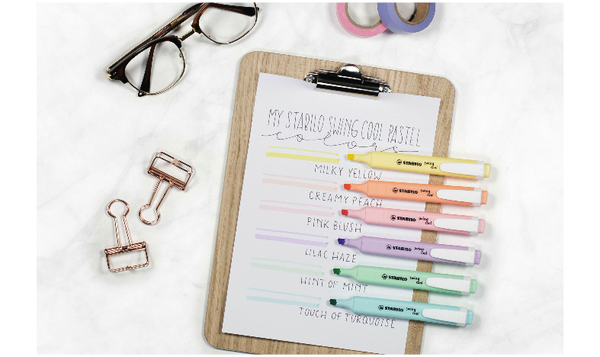 Highlighter - STABILO swing cool Pastel - Assorted Pack Sizes and Colours