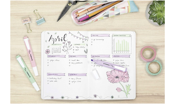 Highlighter - STABILO swing cool Pastel - Pack of 4 - Hint of Mint, Pink Blush, Lilac Haze, Touch of Turquoise