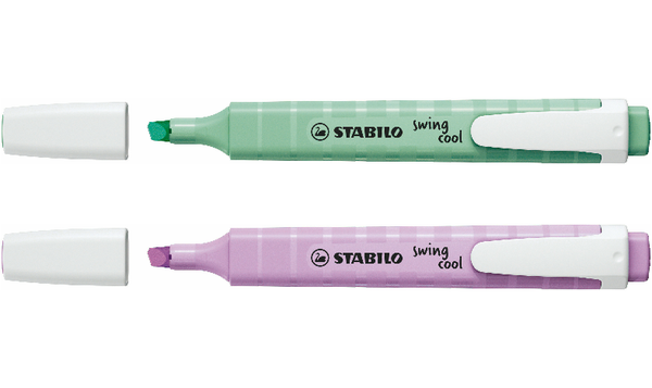 Highlighter - STABILO swing cool Pastel - Pack of 2 - Hint of Mint/Lilac Haze