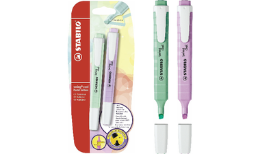 Highlighter - STABILO swing cool Pastel - Pack of 2 - Hint of Mint/Lilac Haze
