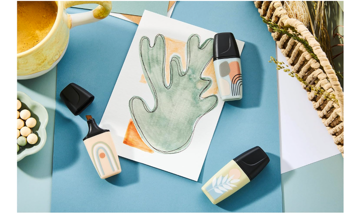 Highlighter - STABILO BOSS MINI Naturevibes - Pack of 6 Assorted Colours
