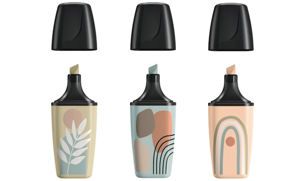 Highlighter - STABILO BOSS MINI Naturevibes - Pack of 3 - Mud Green, Earth Green, Beige