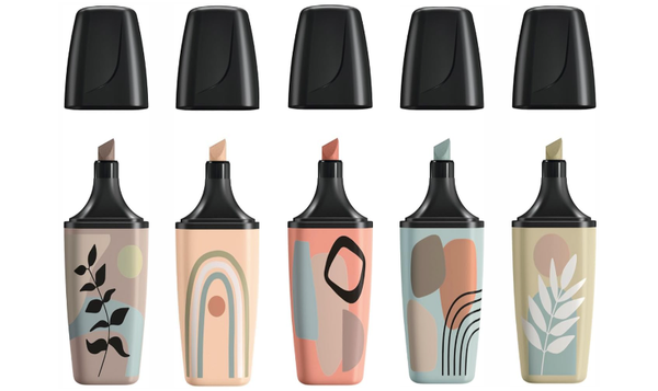 Highlighter - STABILO BOSS MINI Naturevibes - Pack of 5 Assorted Colours