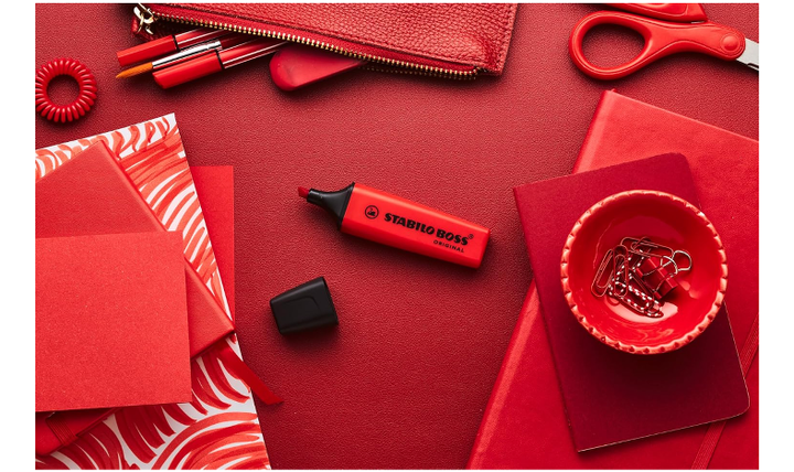 Highlighter - STABILO BOSS ORIGINAL - Pack of 1 - Real Red