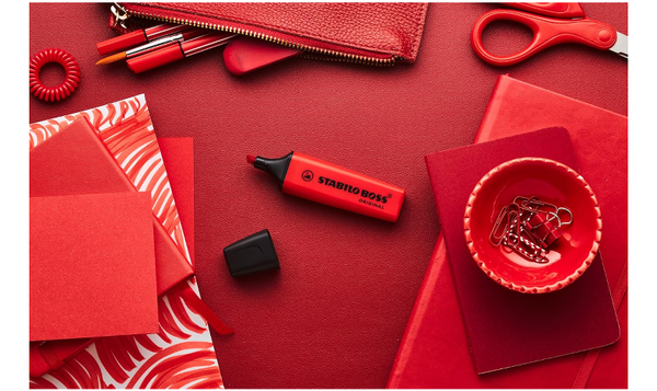 Highlighter - STABILO BOSS ORIGINAL - Pack of 1 - Real Red